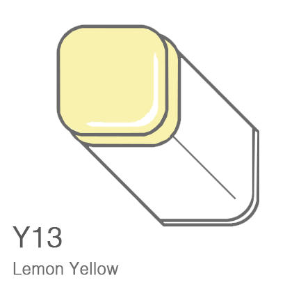 Маркер Copic Y13 Lemon Yellow / Лимонный Желтый поштучно